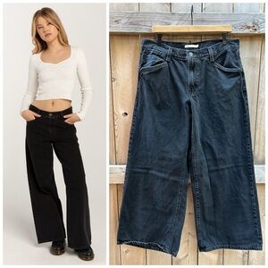 Levi’s 94 baggy wide leg jeans in over exposure black wash 32